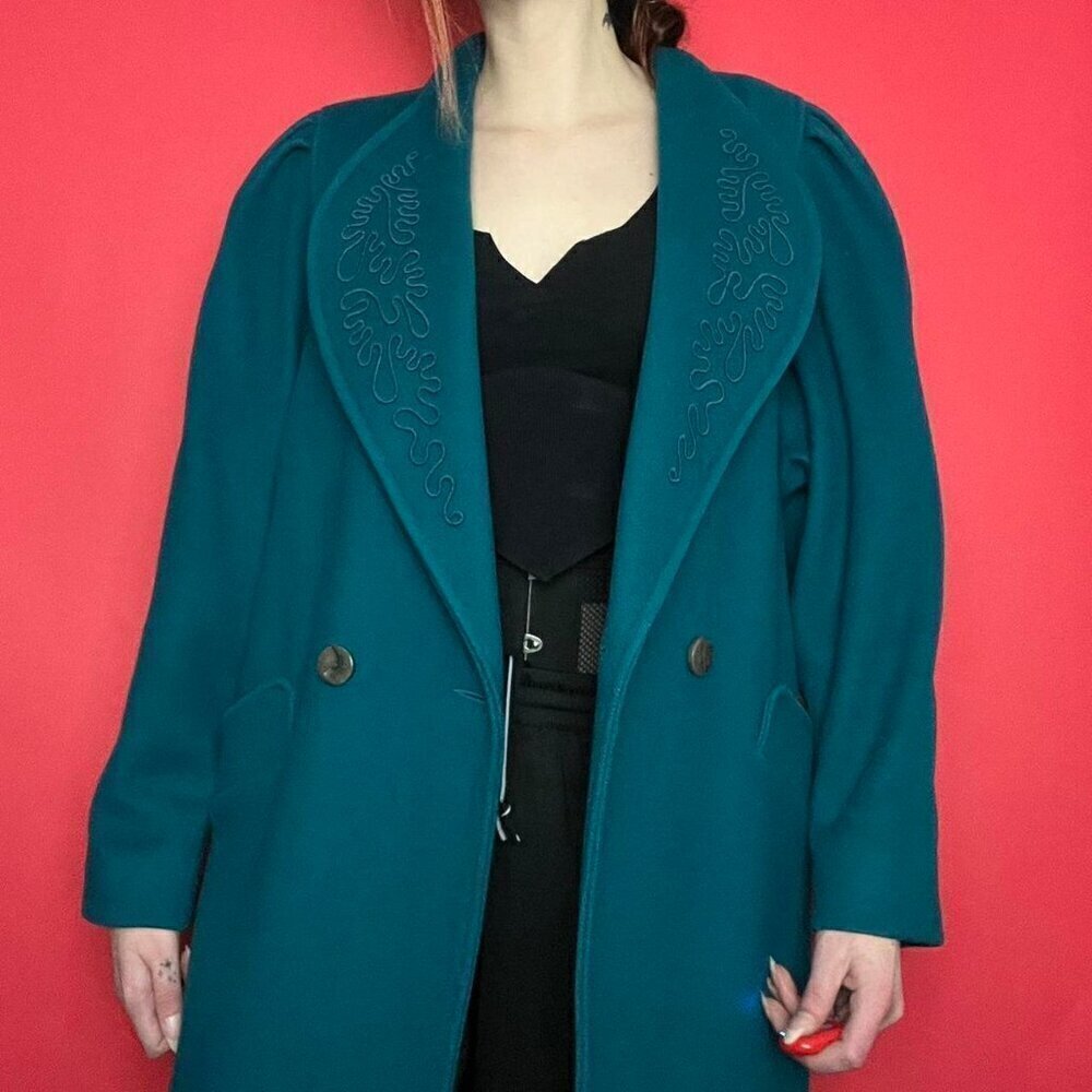 Luba Paris  / Vintage dark teal maxi length winter jacket 🖤💙​​​​​​​​